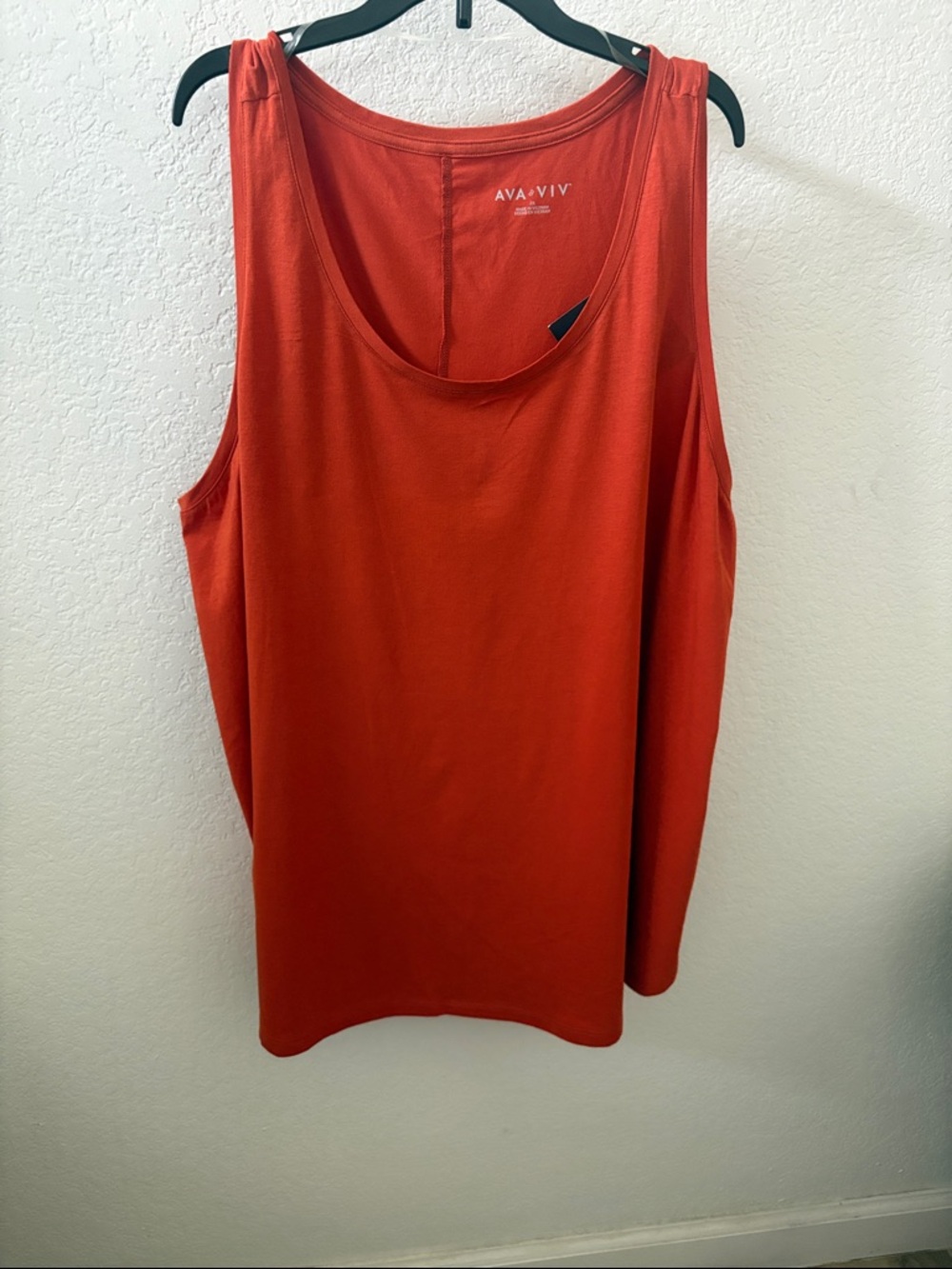 Ava & Viv Bright Red Scoop Neck Tank